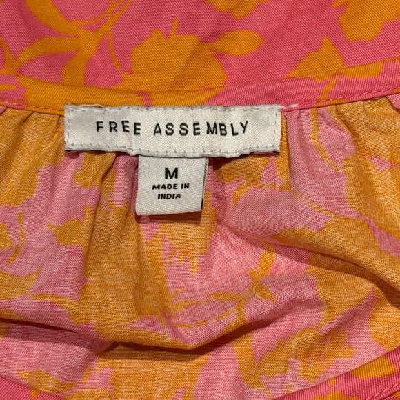 Free Assembly Shirred Neck Mini Dress - Picture 4 of 4